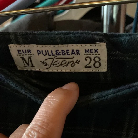 Pull&Bear Dark Plaid Mini Skirt - Picture 3 of 3